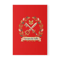 Heroes & Folly Red A5 Notebook — Fantasy Emblem Softcover Journal